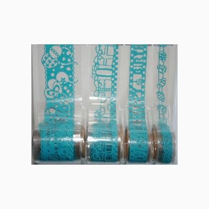 Pegatina de encaje para cumpleaño - Azul