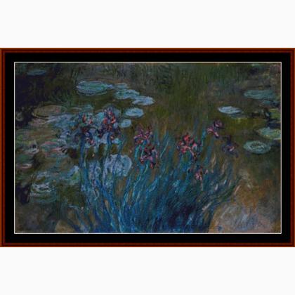 Monet - Irises and Waterlilies