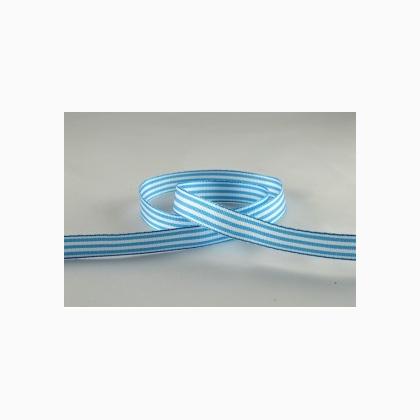 Cinta Rayada 10mm - Turquesa/Blanco