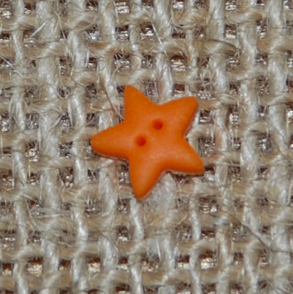 Botón - Pulled Star - Glow Orange S