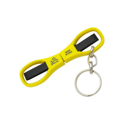 Tijeras plegables con llavero - Amarillo