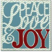 Sizzix Thinlits Die Set 4PK - Paz, Amor, Alegría