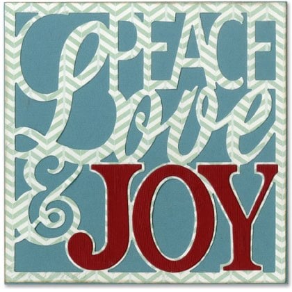Sizzix Thinlits Die Set 4PK - Paz, Amor, Alegría