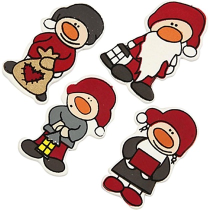 Pegatinas - Elfos de Navidad 4x2,5 cm
