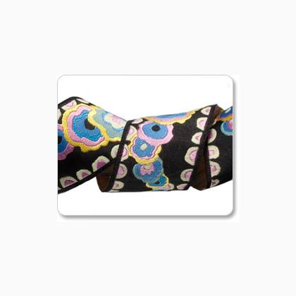 Pasamanería Jacquard - Black Kite Tail - 38 mm