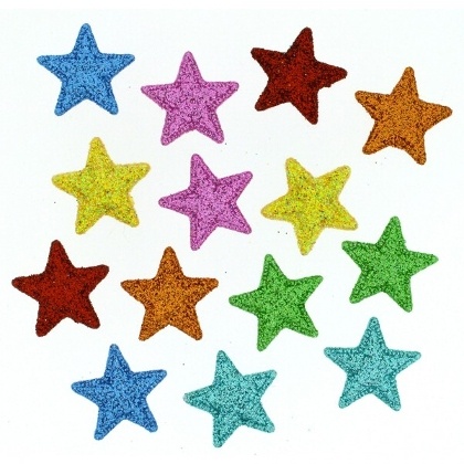 Glitter Stars Christmas Dress It Up Buttons Starlight Starbright 8372
