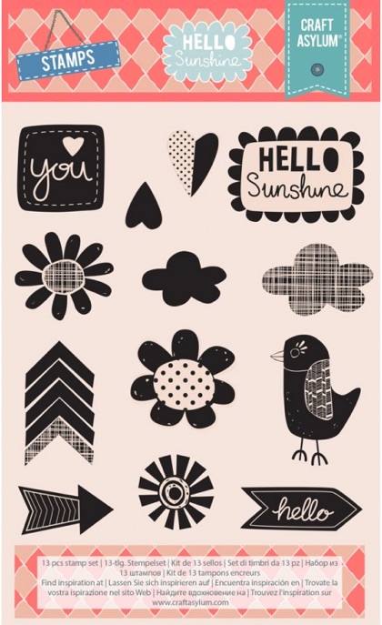 Set Sellos Craft Asylum Hello Sunshine