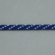 Cinta trenzada plana punteada - Azul y Blanco