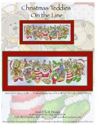 Christmas teddies on the line