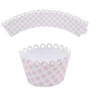 Cupcke Wrappers: rose & white