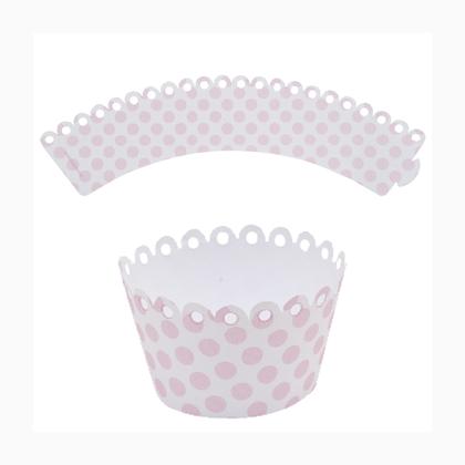 Cupcke Wrappers: rose & white