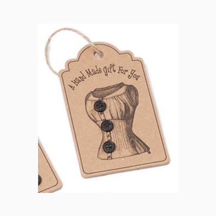 Etiqueta Regalo - A Hand Made Gift For You - Corsé