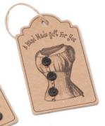 Etiqueta Regalo - A Hand Made Gift For You - Corsé