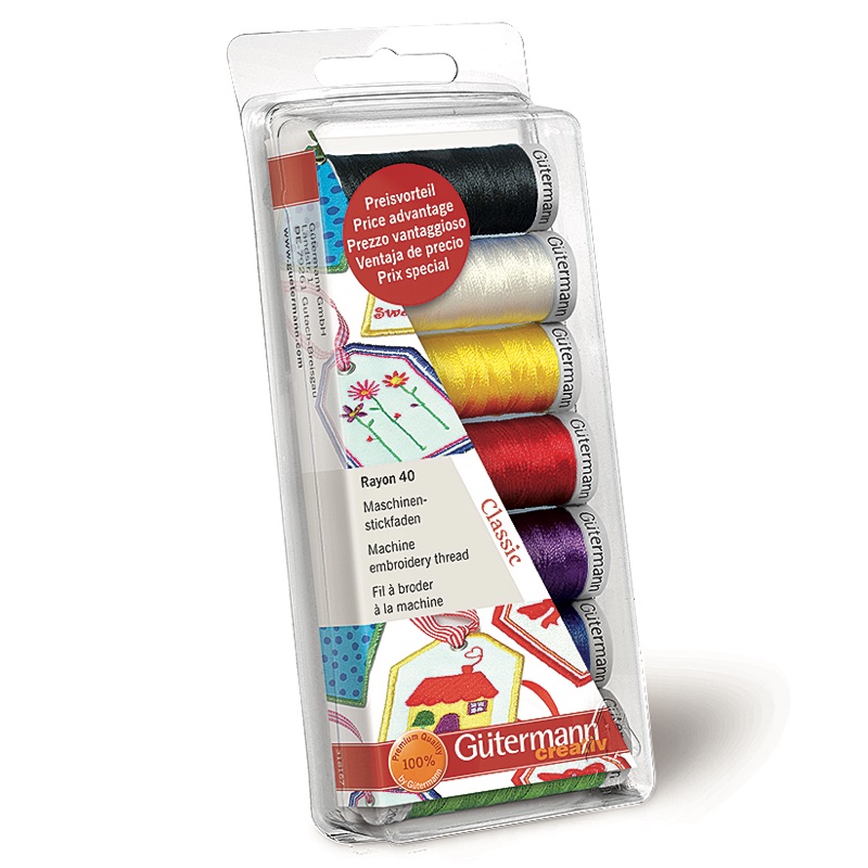 Gutermann 709700/1019 | Salmón Sulky Rayón 40 hilo para máquina de coser (|  200 m