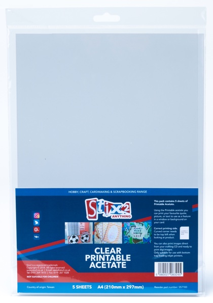 Hojas de acetato transparentes imprimibles