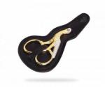 Tijeras bordado Cicogna Oro – bolsa en piel – ideal como idea re