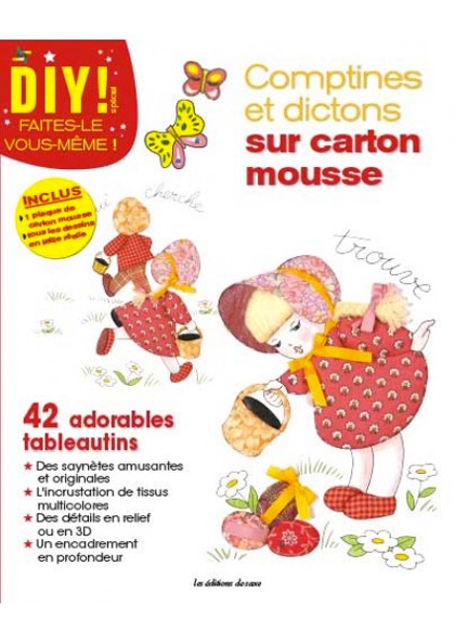 Comptines dictons sur carton mousse