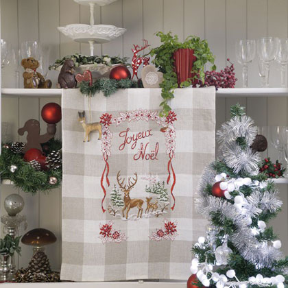 Torchon «Noël enchanteur» - Lino