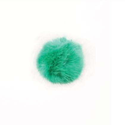 Pompones de falsa piel Verde - cm. 5