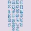 Le grand ABC «Toile de Jouy» Azul