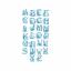 Le grand ABC «Toile de Jouy» Azul