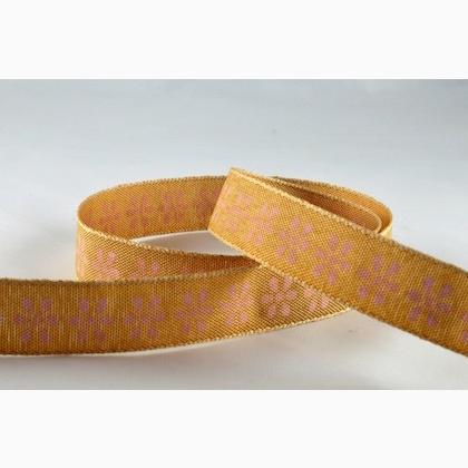 Cinta \'Brown Coloured Flower\' 15mm - Rosa