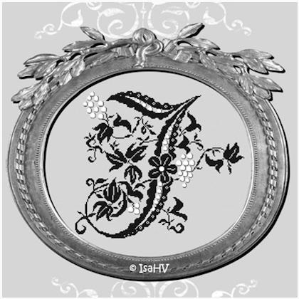 Lettre Monogramme Vintage J