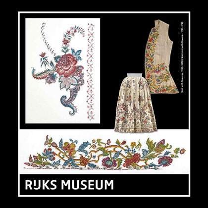 Rijksmuseum Catwalk Skirt with flowers - Waistcoat with flowers