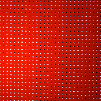 Suporte de vinilo perforado y lacado - Rojo