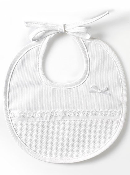 Babero redondo 3 meses - Blanco