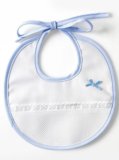 Babero redondo 3 meses - Azul cielo