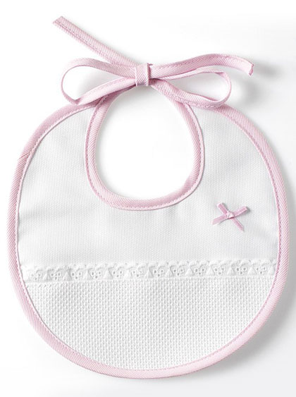 Babero redondo 3 meses - Rosa
