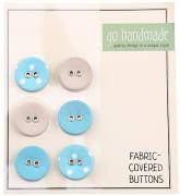 Fabric Buttons - Blue