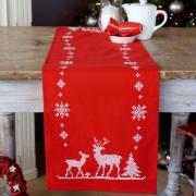 Camino de mesa color rojo - Christmas Deers