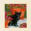 Tarjetas de felicitaciones: Gatos entre flores