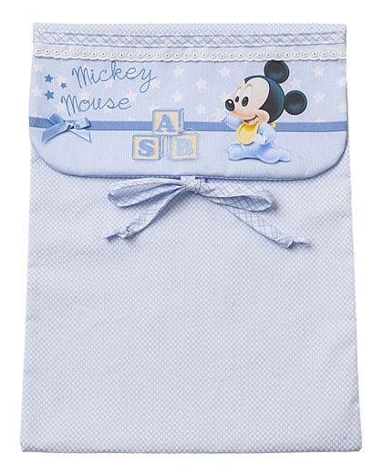 Bolsa para pijama y pañales de bebe Mickey Mouse de Filet - Para los niños - Listo para bordar - Casa Cenina