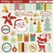 Etiquetas en cartulina Mistletoe Magic - Navidad - 12 x 12