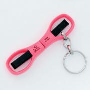 Tijeras plegables con llavero - rosado