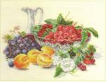 Apricots and raspberries