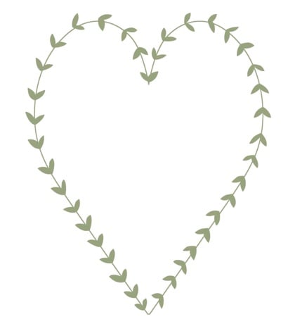 Trozo Corazón de hojas