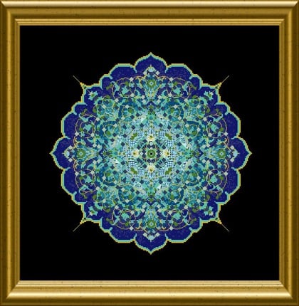 The Blue Moroccan Lace Mandala