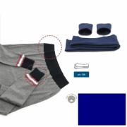 Bordes en punto de algodón - Azul sport