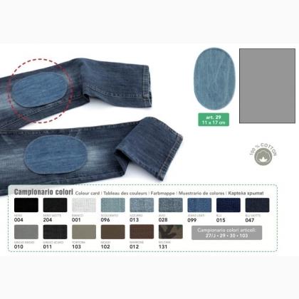 Parches térmico-adhesivos vaqueros - Gris medio