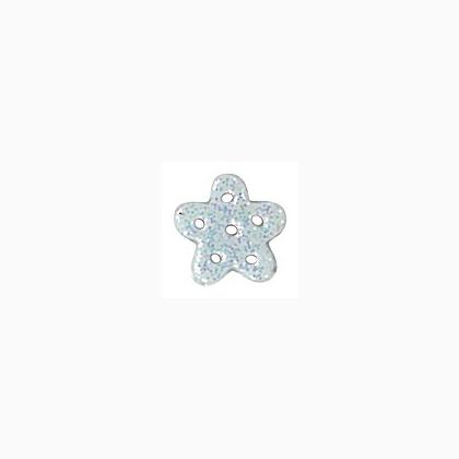 Botón - Blue Glitter Snowflake, Small