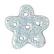 Botón - Blue Glitter Snowflake, Small