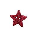 Botón - Red Glitter Star, Small