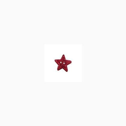 Botón - Red Glitter Star, Small