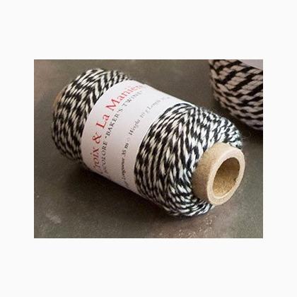 Cordoncito Baker\'s Twine Blanco y negro