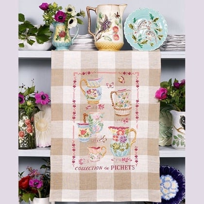 Torchon «Collection de pichets» - Aida