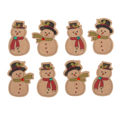 Set Adornos - 3D Snowmen